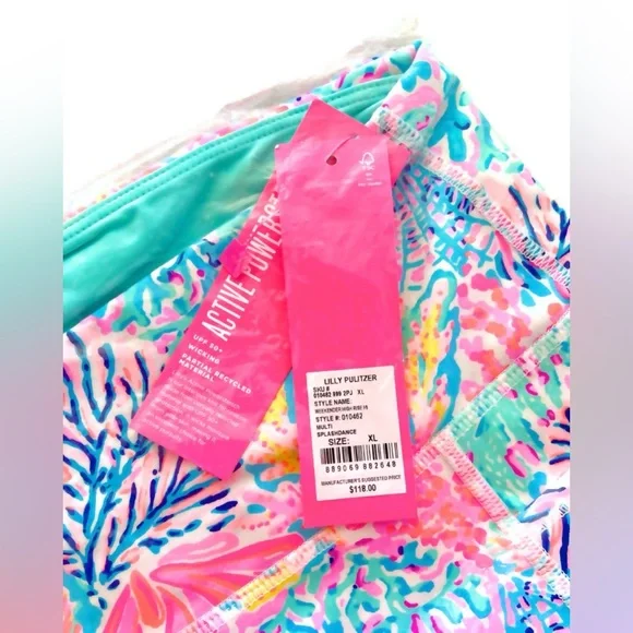 Lilly Pulitzer UPF 50 Leggings • NWT • Splash Dance Print • Luxletic - Picture 2 of 3
